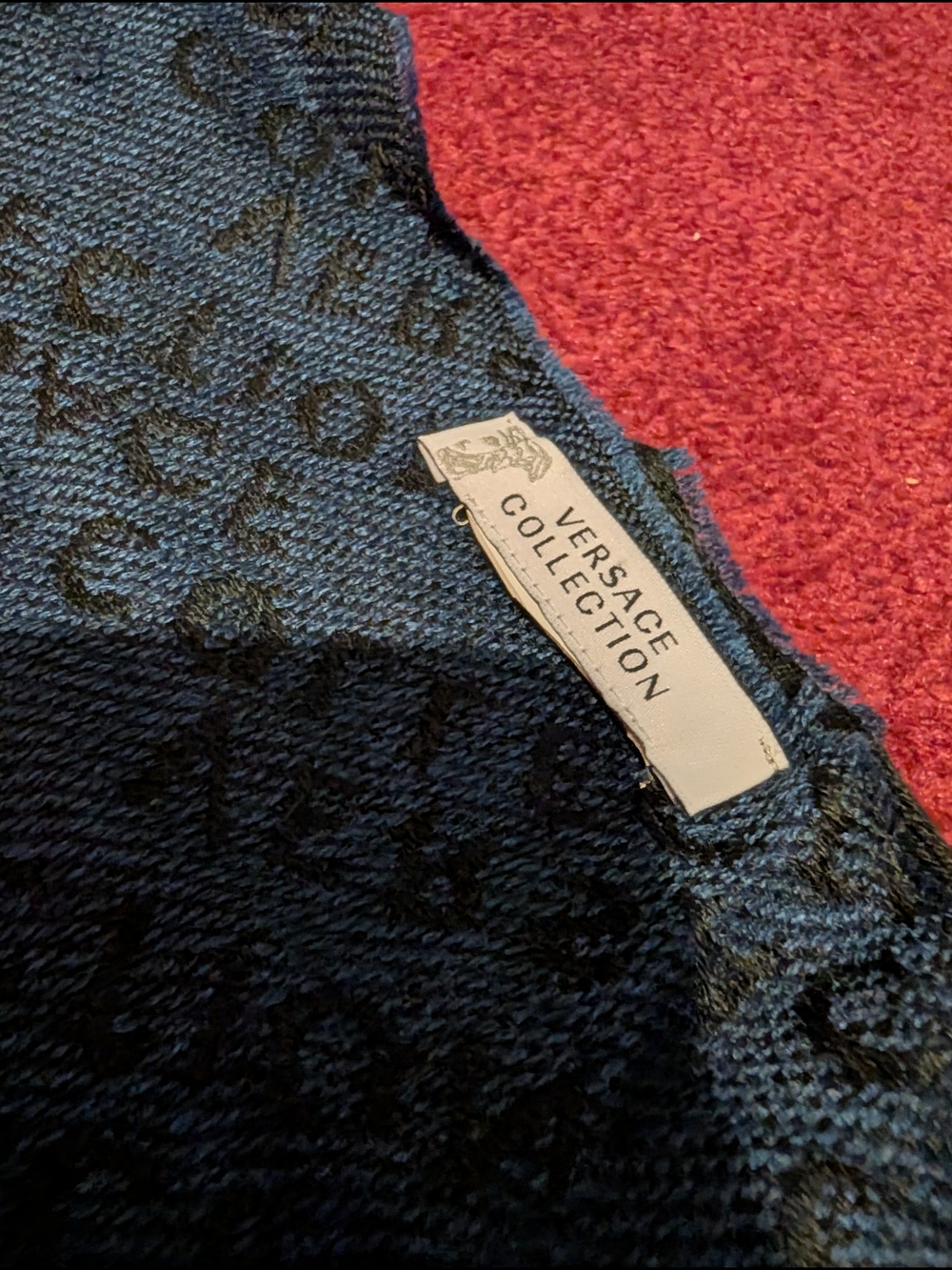 Versace Collection Navy & Black Logo Knit Shell